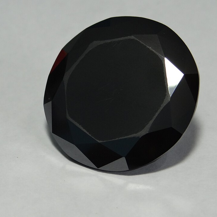 Enigma Carbonado Black - Round Rose Fancy Black Certified Diamond