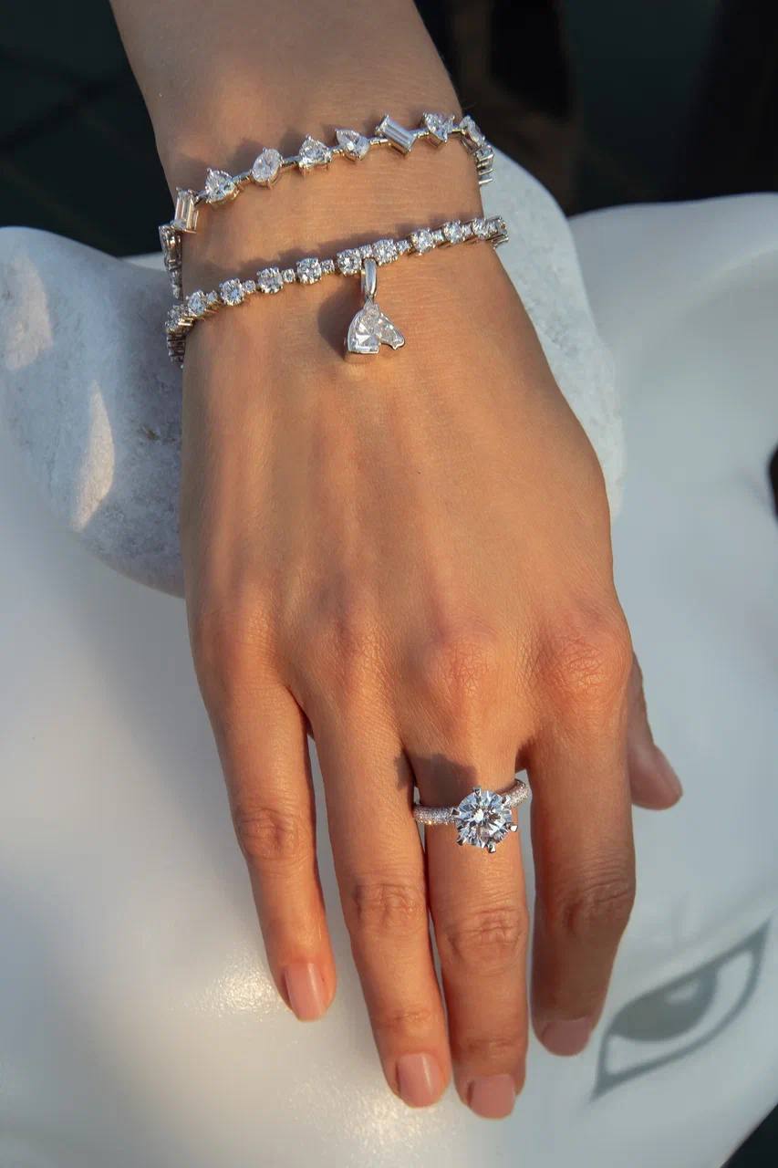 Imperial Solitaire & Dual Tennis Bracelets Suite delivered to client in Private Collector